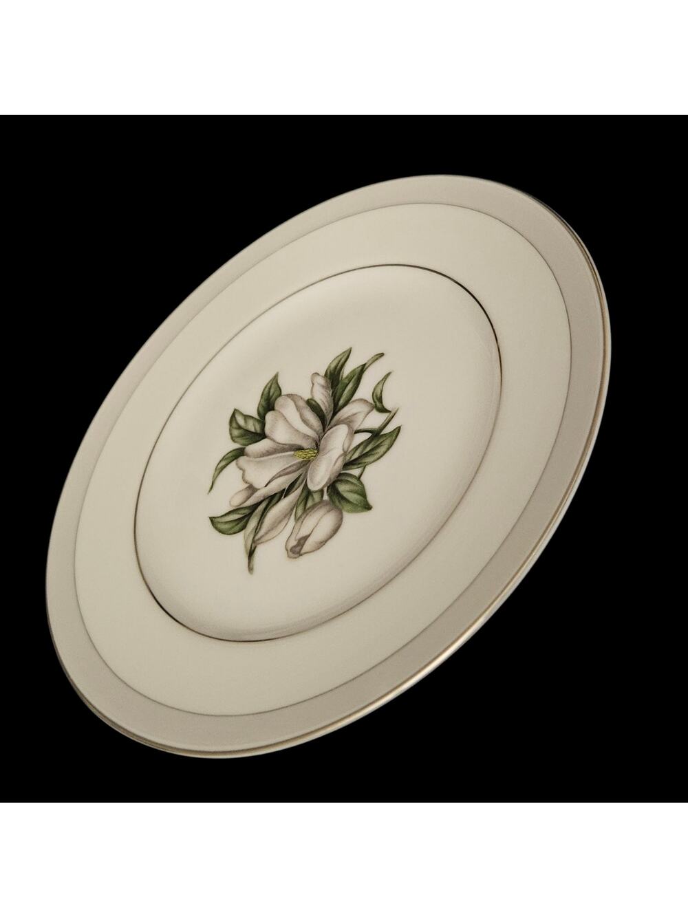 Set 4 Wentworth Fine China Yolanda 6023R Bread Plates White Magnolia Japan